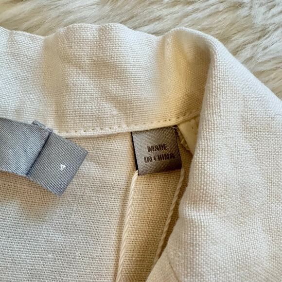 Vince Three Button Down Linen Silk Blend Single Breasted Blazer 4 NWT - Picture 6 of 12